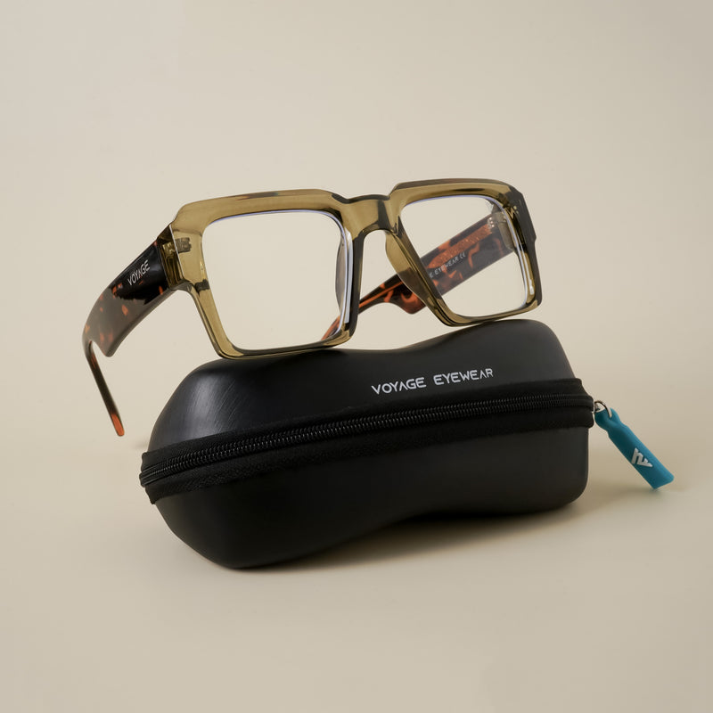 Voyage Goat Transparent Green Wayfarer Eyeglasses for Men & Women (58972MG4760-C5)