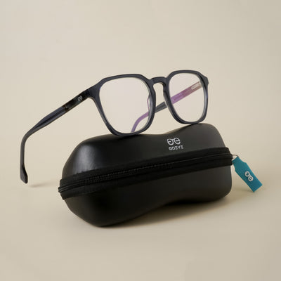 Goeye Grey Square Eyeglasses for Men & Women (G091GE1685-C3)