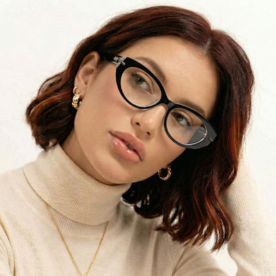 Obsidian | Voyage Black Cateye Eyeglasses for Women (K050FMG8016)