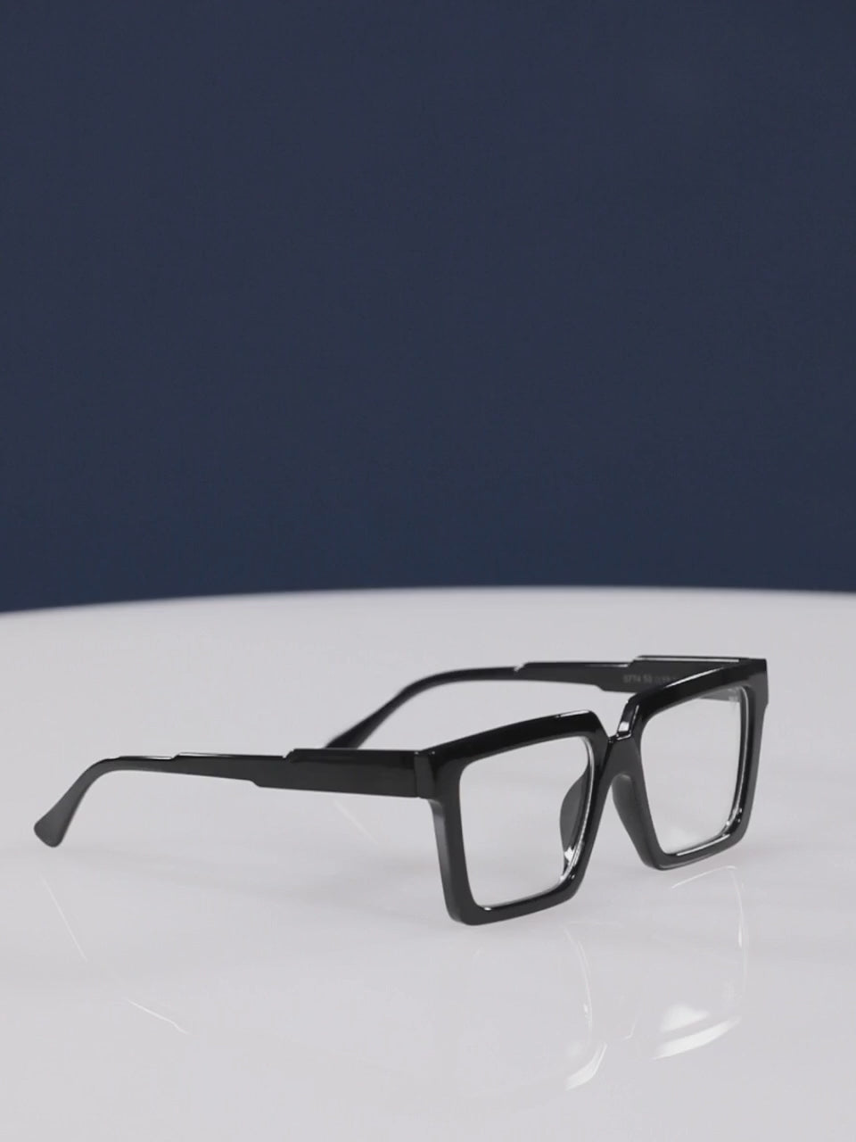 Voyage Verso Shine Black Wayfarer Eyeglasses for Men & Women (8774MG3922-C1)