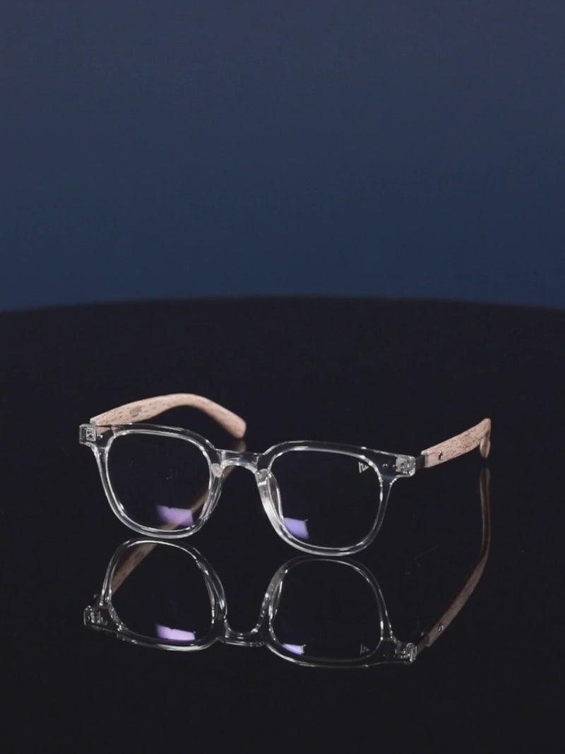 Voyage Clear Square Eyeglasses for Men & Women (TR83026MG3855-C2)