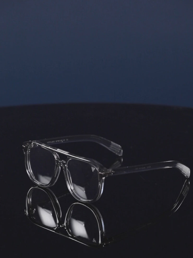 Voyage Clear Eyeglasses : Buy Voyage Grey Wayfarer Eyeglasses for