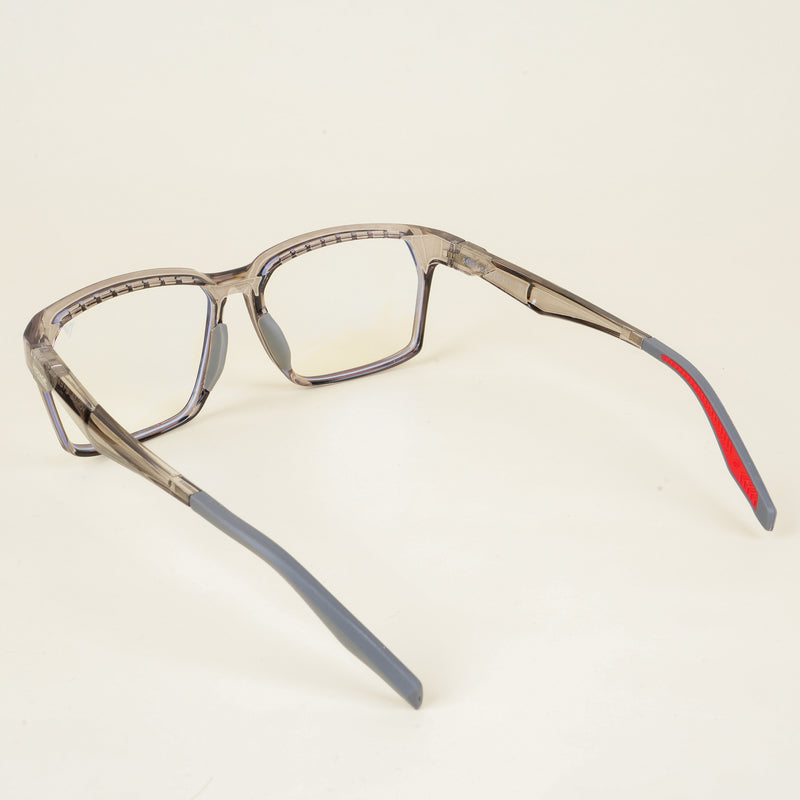 Voyage Techtonic Transparent Grey Wayfarer Eyeglasses for Men & Women (58694MG5294-C5)