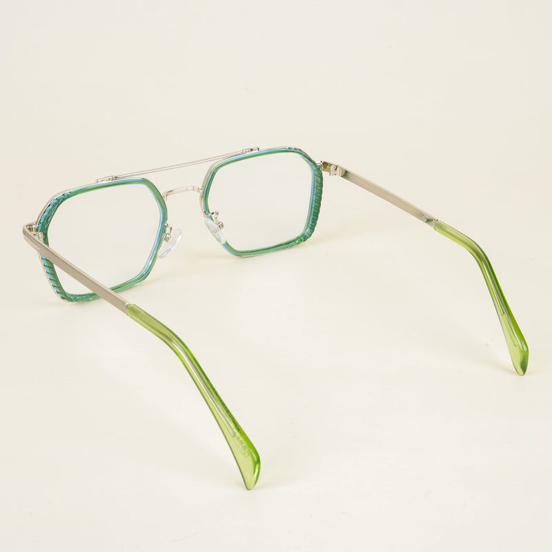 Voyage Green & Silver Wayfarer Eyeglasses for Men & Women (7177MG5270-C4)
