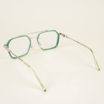 Voyage Green & Silver Wayfarer Eyeglasses for Men & Women (2166MG5264-C5)