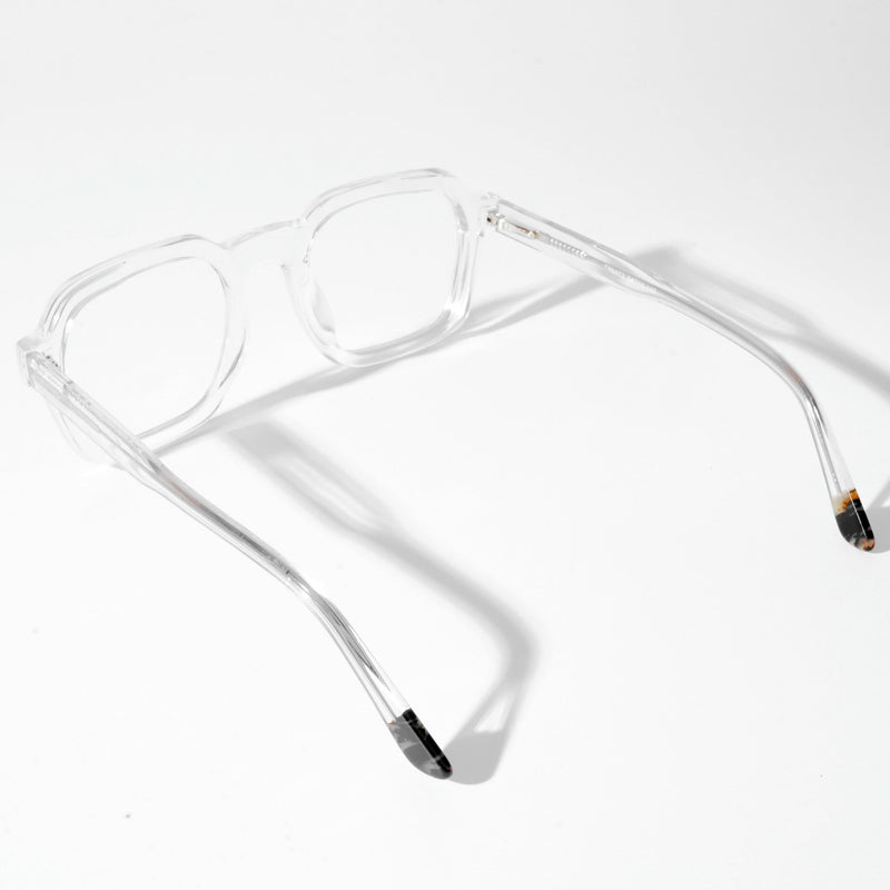 EyeJack Astra Transparent Square Eyeglasses for Men & Women (TR6603CL88-C4)