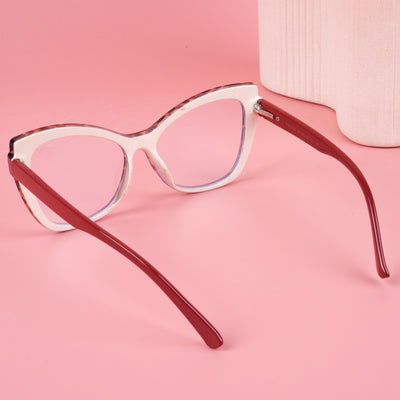 Voyage Glam Demi Brown Cateye Eyeglasses for Women (68092MG4010-C3)