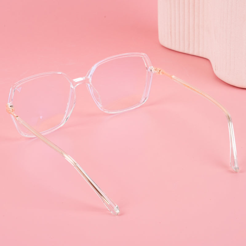 Voyage Glam Transparent Square Eyeglasses for Men & Women (TR83040MG4685-C5)