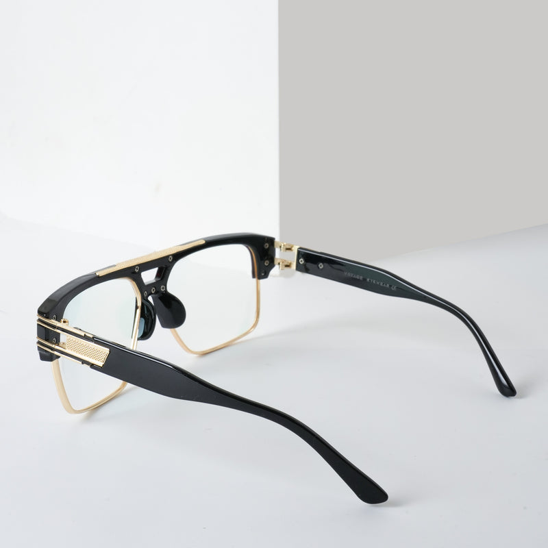 Voyage Exclusive Black & Golden Wayfarer Eyeglasses for Men & Women (97123MG5246-C1)
