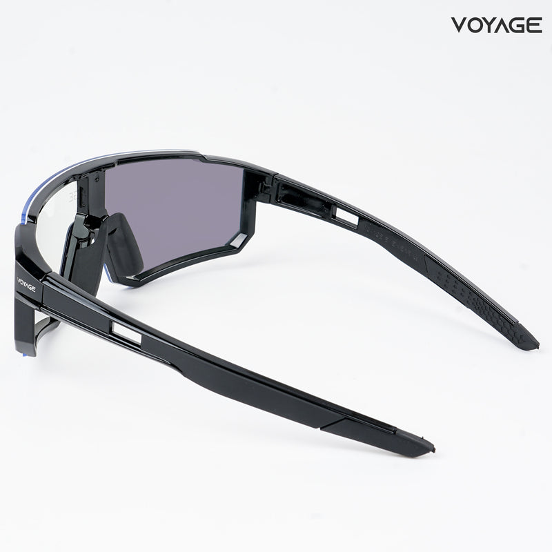 Voayge Drift Photochromic Shine Black Eyeglasses for Men & Women (6802MG5601-C1)
