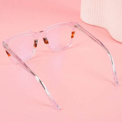 Goeye Glam Transparent & Brown Cateye Acetate Eyeglasses for Men & Women (215GE1787-C2)