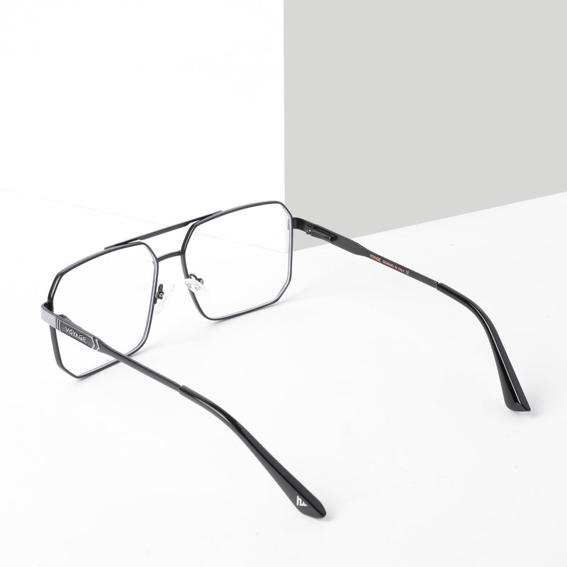 Voyage Exclusive Black & Grey Wayfarer Eyeglasses for Men & Women (VY221010MG5318-C2)