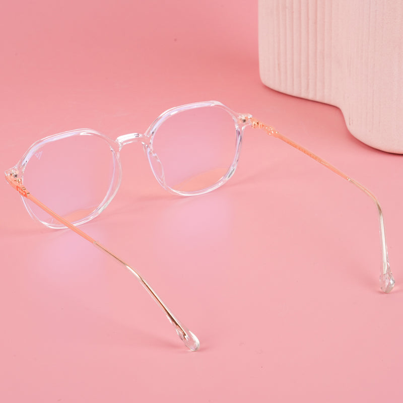 Voyage Glam Transparent Square Eyeglasses for Men & Women (TR83025MG4674-C7)