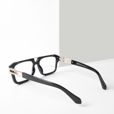 Voyage Exclusive Black & Golden Wayfarer Eyeglasses for Men & Women (LH095MG5389-C2)