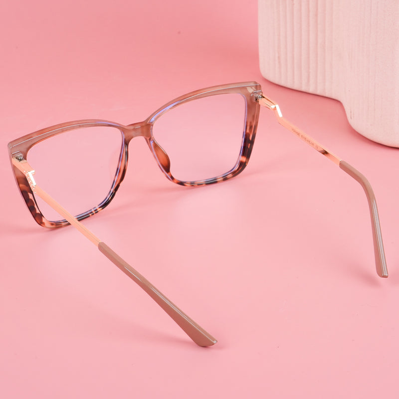 Voyage Glam Brown Cateye Eyeglasses for Women (TR5046MG4013-C4)