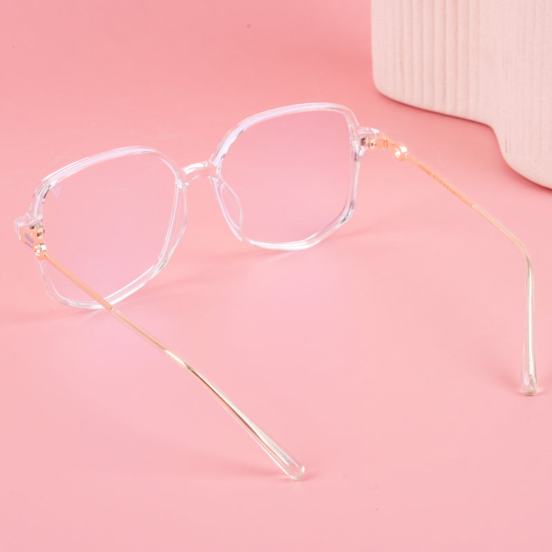 Voyage Glam Transparent Square Eyeglasses for Men & Women (TR83012MG4831-C4)