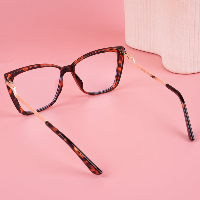 Voyage Glam Demi Brown Cateye Eyeglasses for Women (TR5046MG4015-C5)
