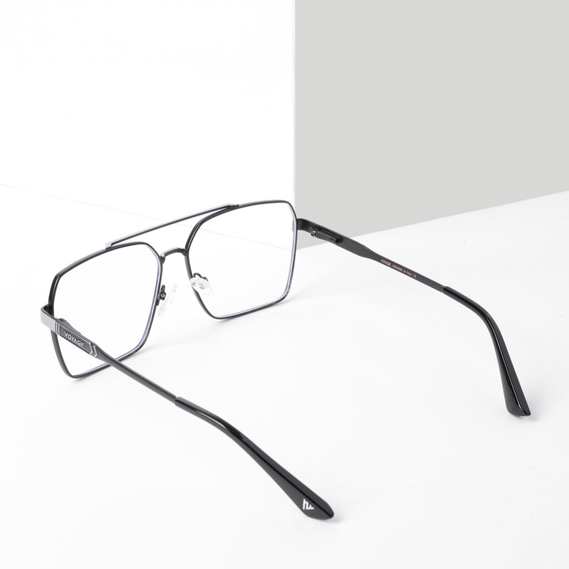 Voyage Exclusive Black & Grey Wayfarer Eyeglasses for Men & Women (VY221011MG5321-C2)
