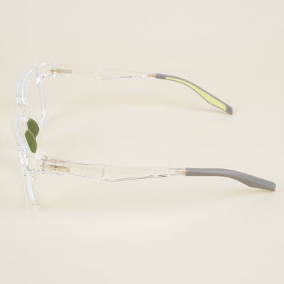 Voyage Techtonic Transparent & Green Wayfarer Eyeglasses for Men & Women (58694MG5298-C9)