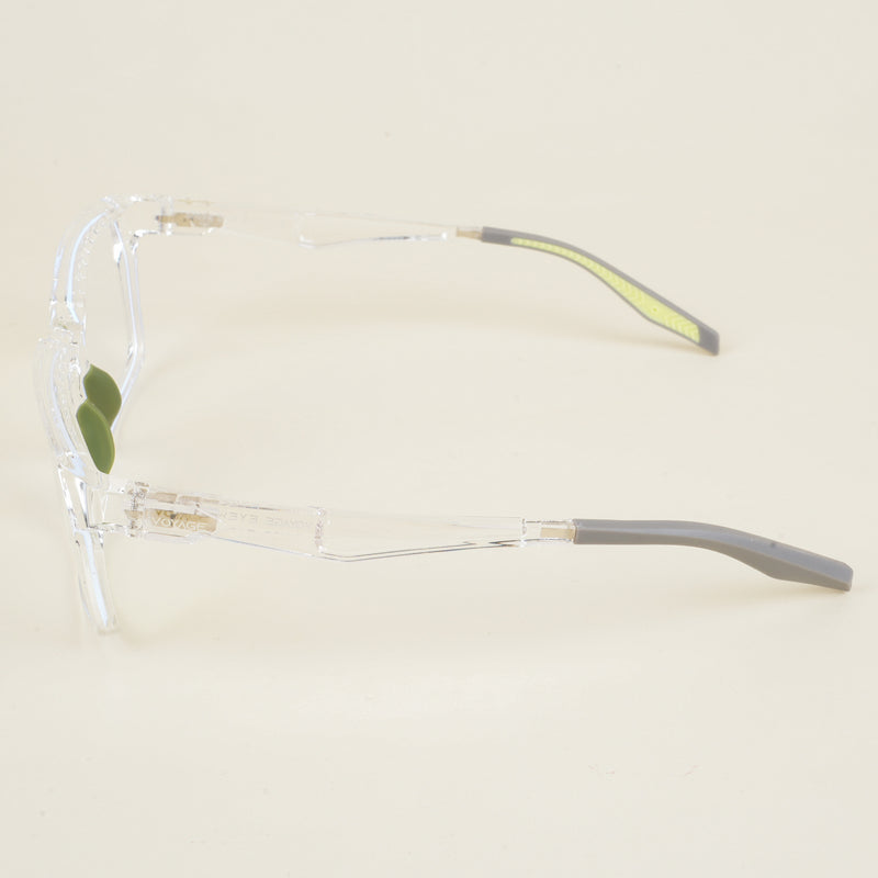 Voyage Techtonic Transparent & Green Wayfarer Eyeglasses for Men & Women (58694MG5298-C9)