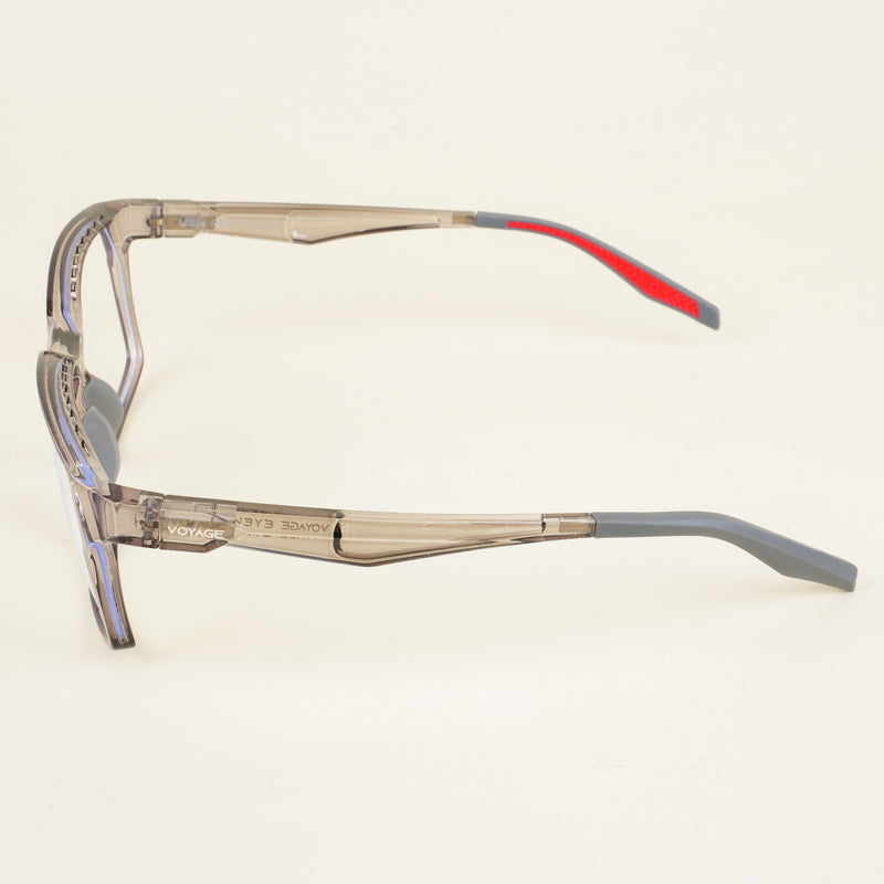 Voyage Techtonic Transparent Grey Wayfarer Eyeglasses for Men & Women (58694MG5294-C5)