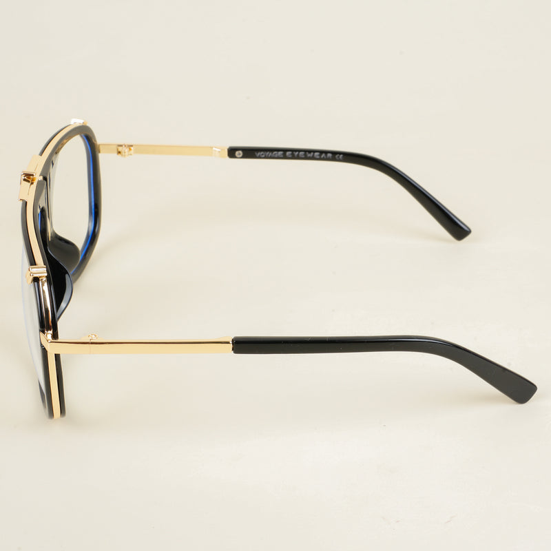 Voyage Black & Golden Wayfarer Eyeglasses for Men & Women (3343MG5221-C2)