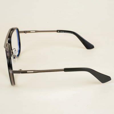 Voyage Black & Grey Wayfarer Eyeglasses for Men & Women (98081MG5274-C1)