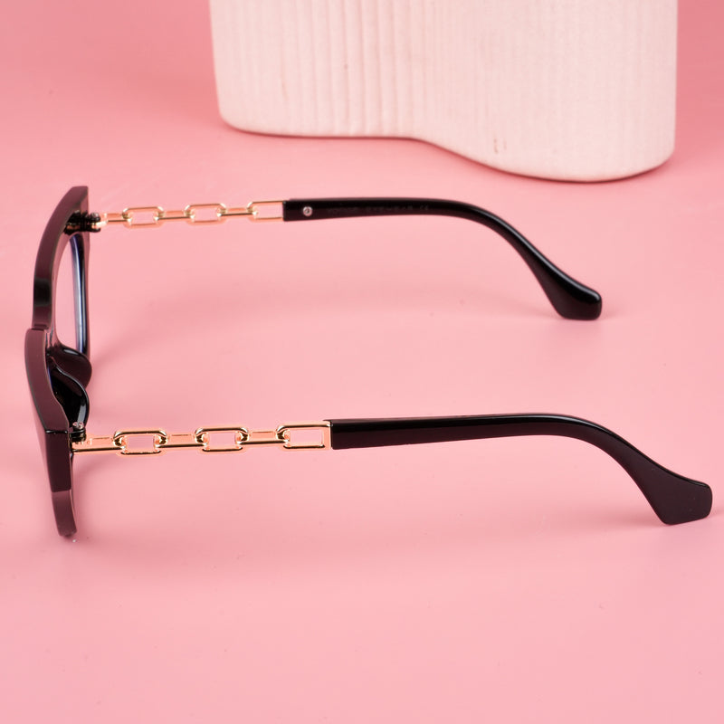 Voyage Glam Black Cateye Eyeglasses for Women (9367MG3945-C1)