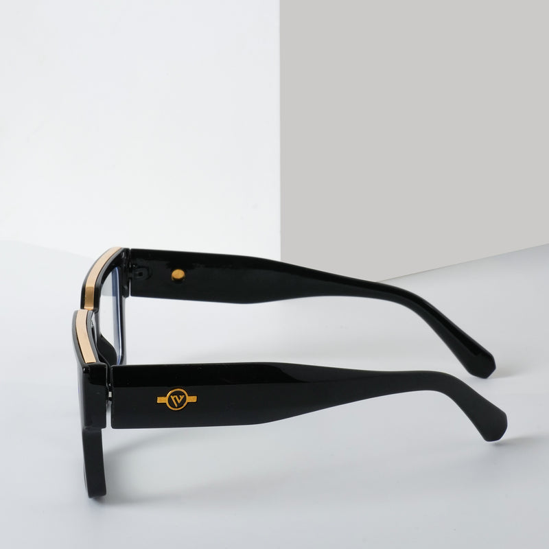 Voyage Exclusive Black Wayfarer Eyeglasses for Men & Women (952MG4823-C2)