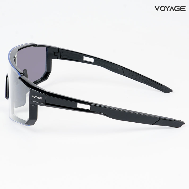Voayge Drift Photochromic Shine Black Eyeglasses for Men & Women (6802MG5601-C1)