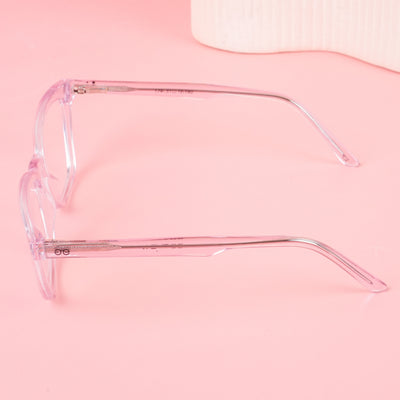Goeye Glam Transparent Light Pink Cateye Acetate Eyeglasses for Women (174GE1753-C3)