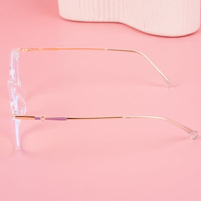 Voyage Glam Transparent Round Eyeglasses for Men & Women (TR8297MG4964-C2)