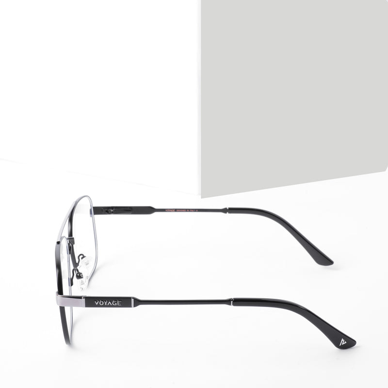 Voyage Exclusive Black & Grey Wayfarer Eyeglasses for Men & Women (VY221015MG5333-C2)