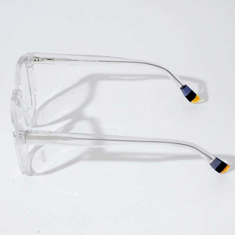 EyeJack Astra Transparent Square Eyeglasses for Men & Women (TR6604CL99-C4)