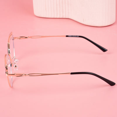 Voyage Glam Black & Golden Cateye Eyeglasses for Women (9853MG4418-C1)