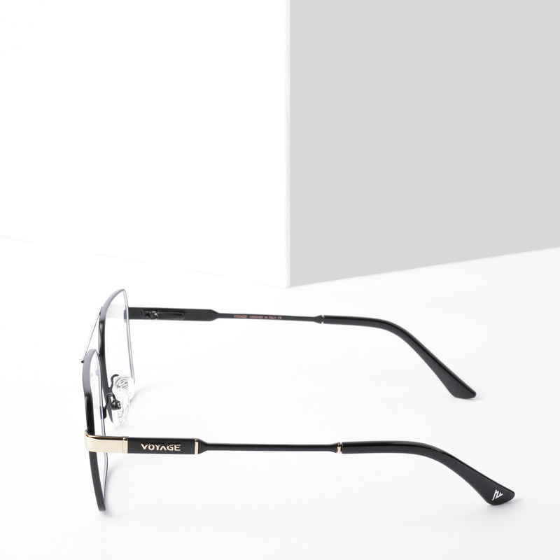 Voyage Exclusive Black & Golden Wayfarer Eyeglasses for Men & Women (VY221014MG5329-C1)