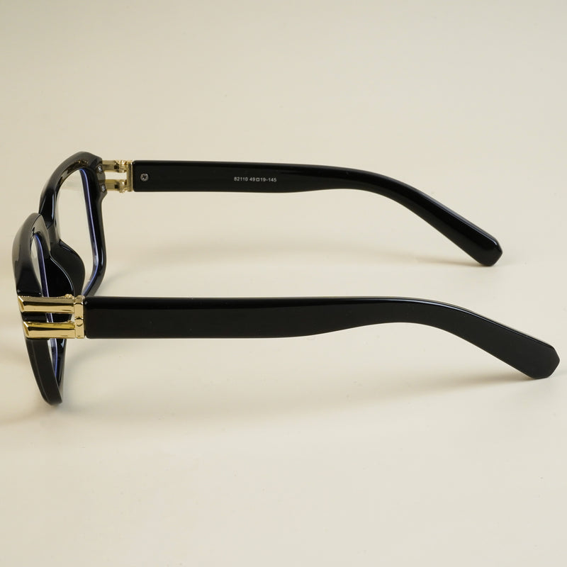 Voyage Shine Black Square Eyeglasses for Men & Women (82110MG4960-C1)