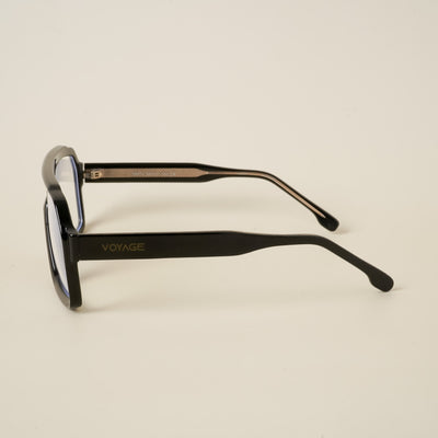 Voyage Goat Shine Black Wayfarer Eyeglasses for Men & Women (58974MG4748-C1)