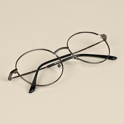 Goeye Grey Full Rim Round Eyeglasses for Men & Women (FS93101GE1198-C3)