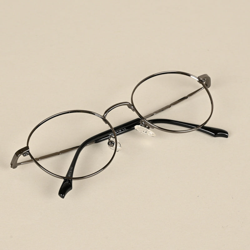 Goeye Grey Full Rim Round Eyeglasses for Men & Women (FS93109GE1249-C3)