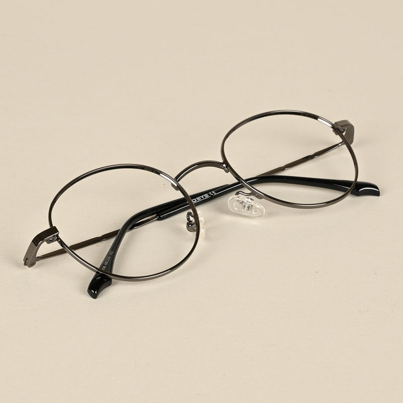 Goeye Grey Full Rim Round Eyeglasses for Men & Women (FS93108GE1243-C3)