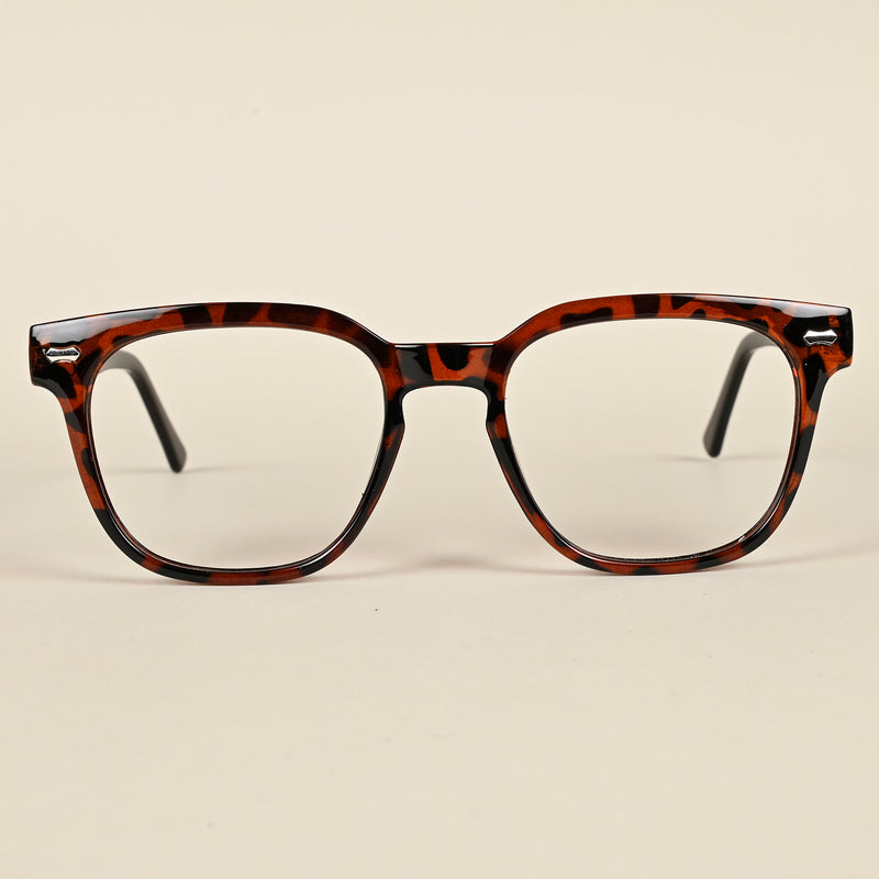 Goeye Retro Demi Brown Square Eyeglasses for Men & Women (MA992108GE1459-C8)