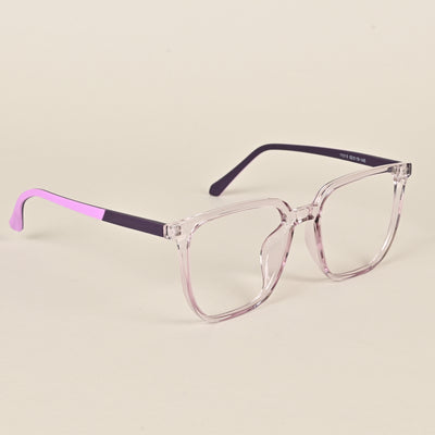 Voyage Glam Light Purple Square Eyeglasses for Men & Women (11013MG4001-C4)
