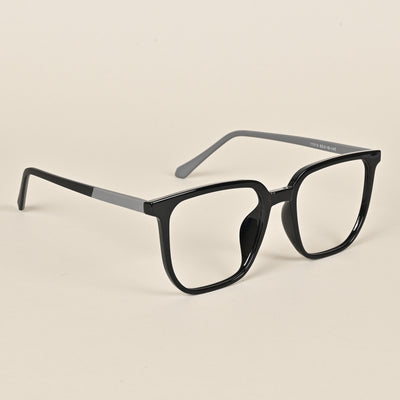 Voyage Glam Black Square Eyeglasses for Men & Women (11013MG3998-C1)