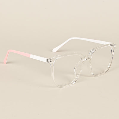 Voyage Glam Transparent Square Eyeglasses for Men & Women (11013MG3999-C2)