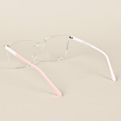 Voyage Glam Transparent Square Eyeglasses for Men & Women (11013MG3999-C2)