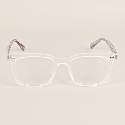 Voyage Clear Square Eyeglasses for Men & Women (TR75239MG3859-C3)