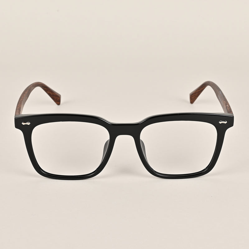 Voyage Black Square Eyeglasses for Men & Women (TR75239MG3858-C1)