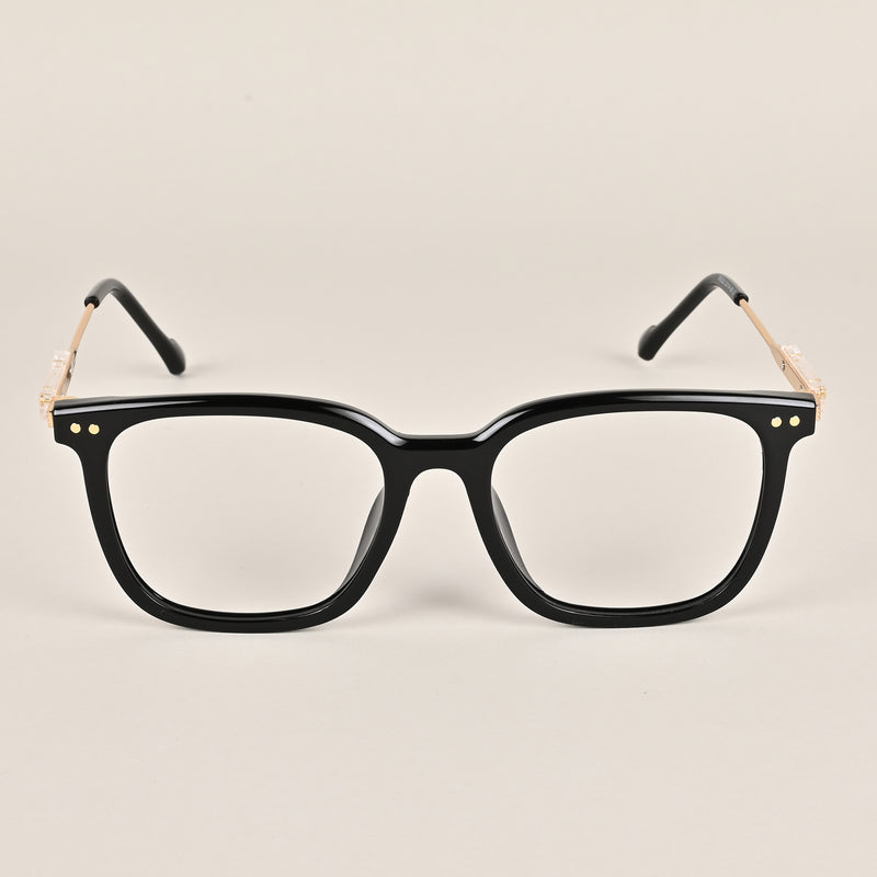 Voyage Black Square Eyeglasses for Men & Women (TR83022MG3861-C1)