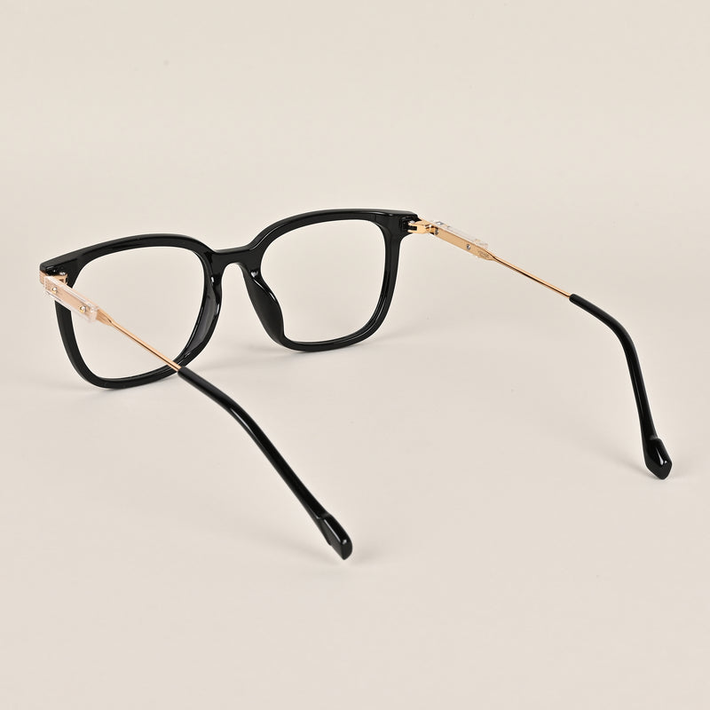Voyage Black Square Eyeglasses for Men & Women (TR83022MG3861-C1)